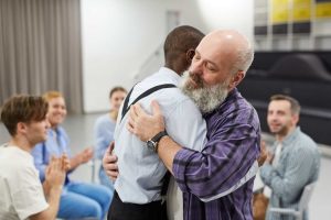 Patient thanking a provider as a Patient testimonials in home care marketing