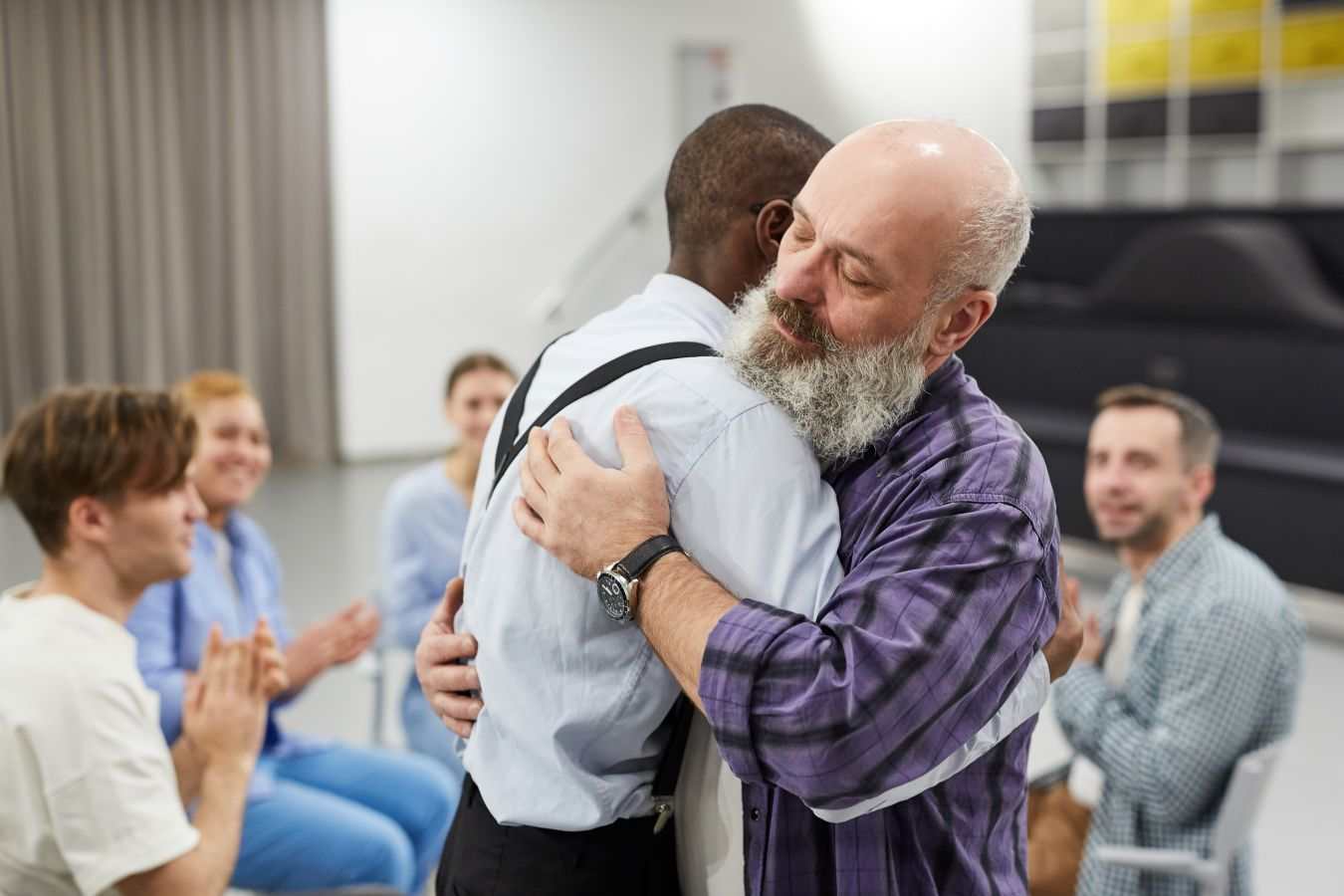 Patient thanking a provider as a Patient testimonials in home care marketing