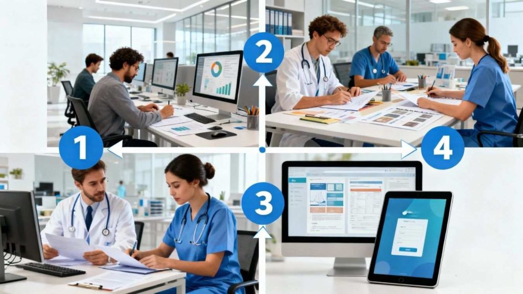 Creating downloadable guides for caregivers workflow